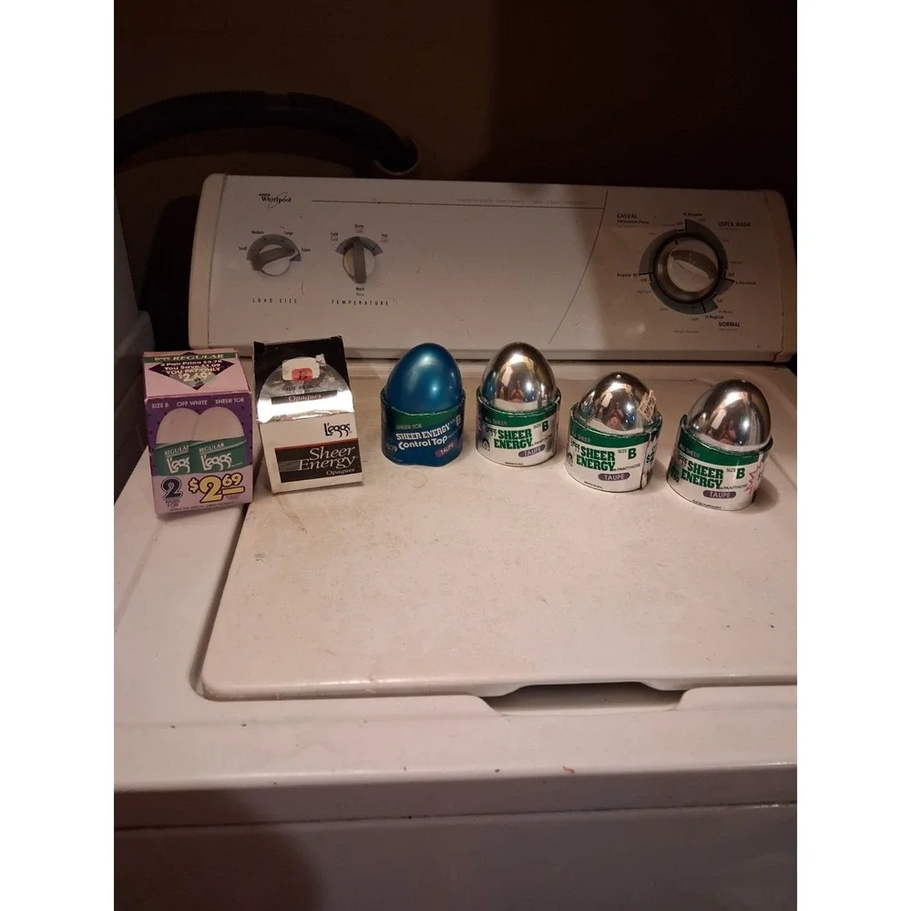 VTG 1980's Lot Of 6 Pantyhose Leggs Sher Energy Egg Container,leggs Sheer Energy